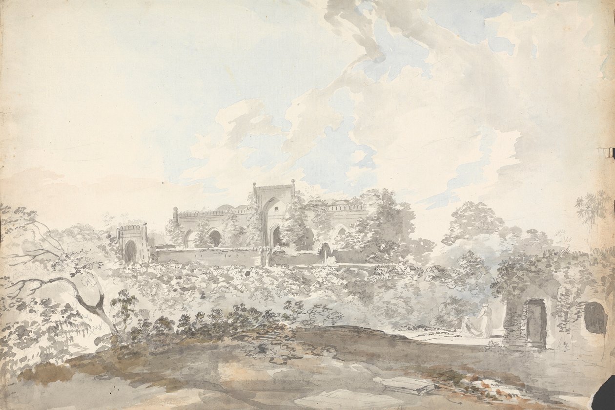 Old Mosque at Rajemahl [Rajmahal] by Samuel Davis