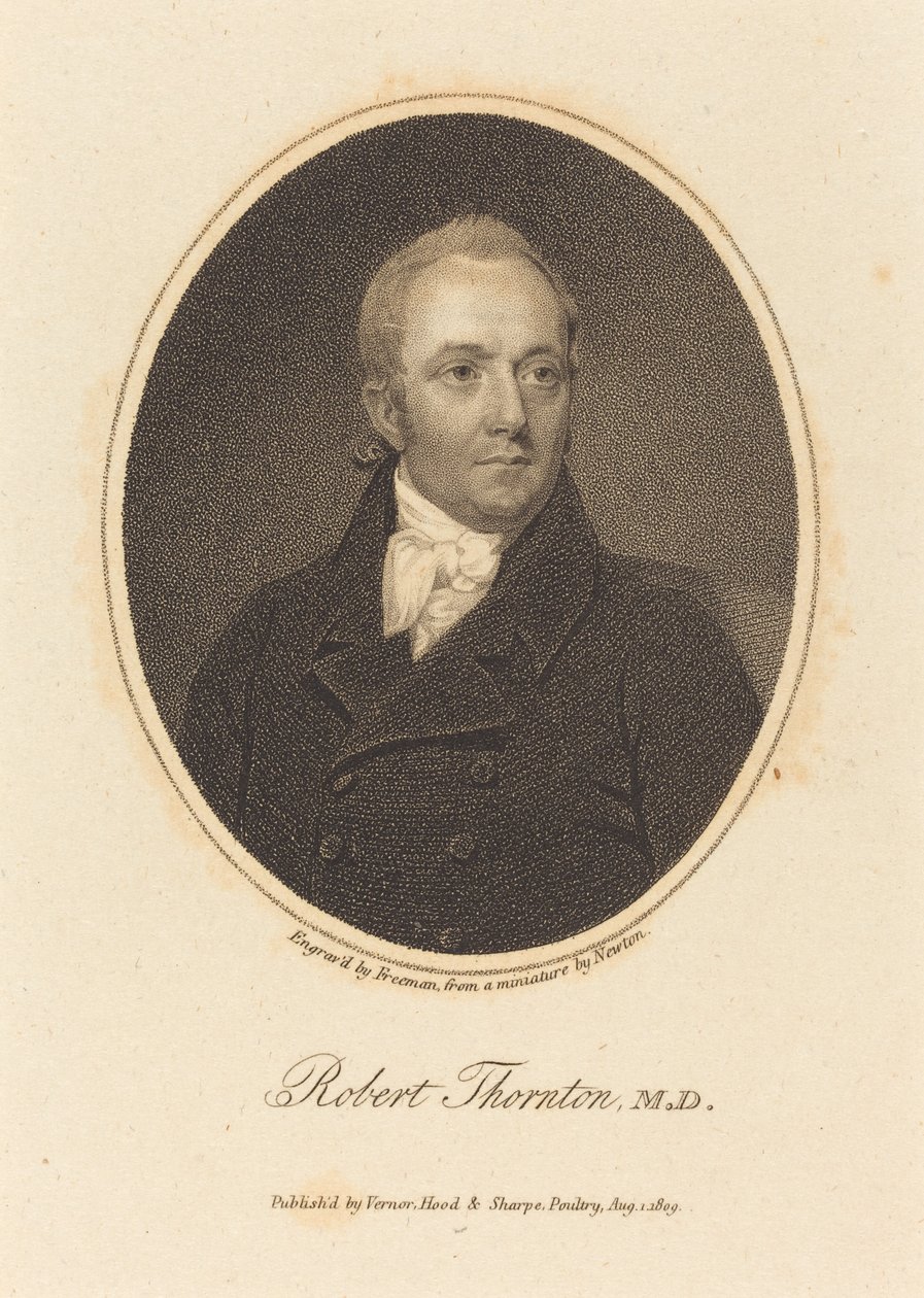Robert Thornton, M.D. by Samuel Freeman after William John Newton