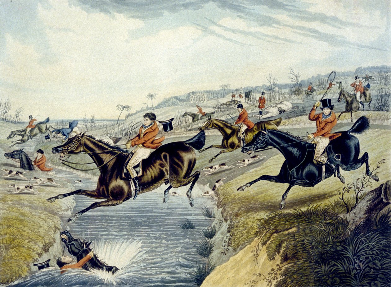 The Grand Leicestershire Fox Hunt, plate 2 (engraved by Charles Hunt) by Samuel Henry (after) Alken
