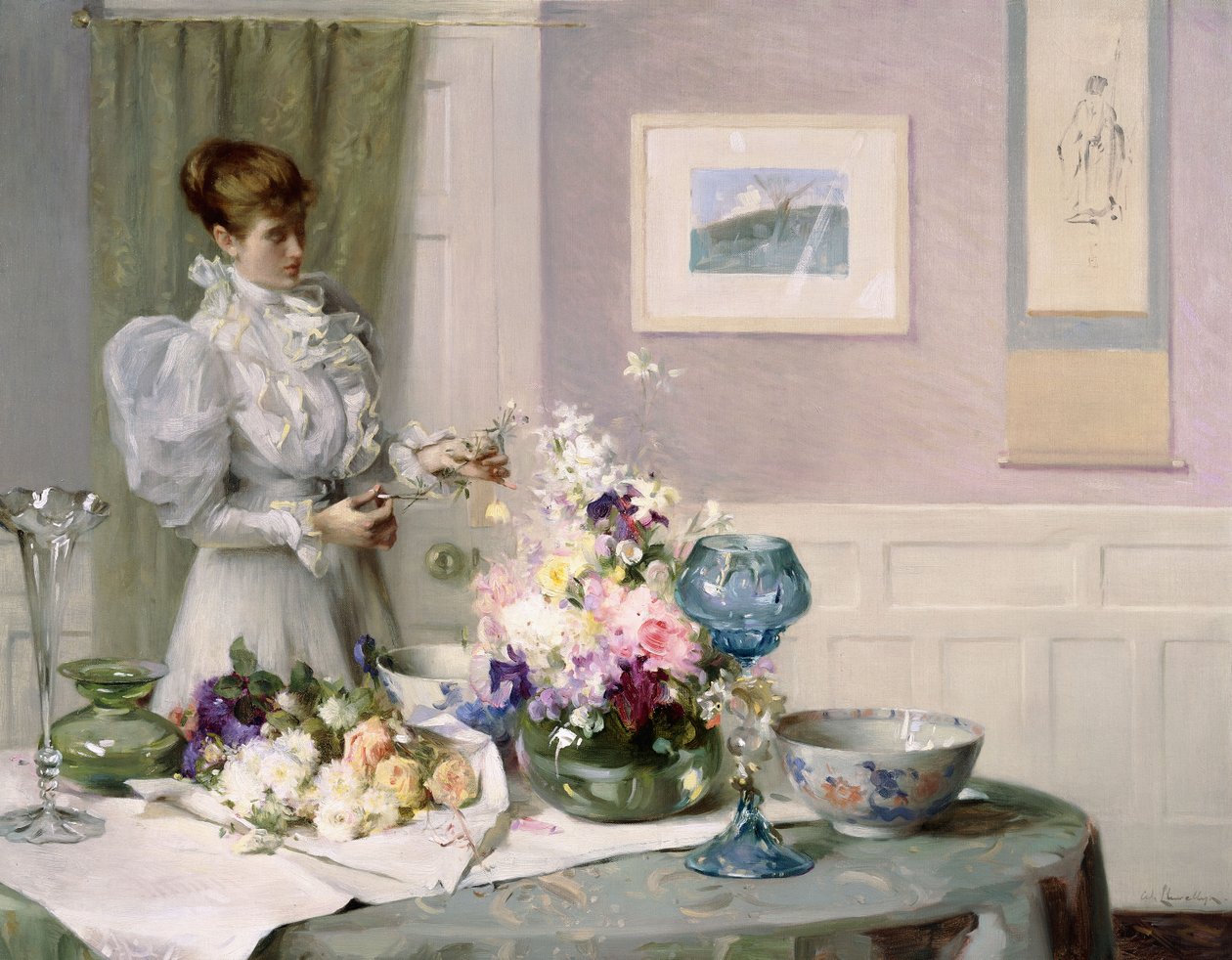 The Flower Arranger by Samuel Henry William Llewelyn
