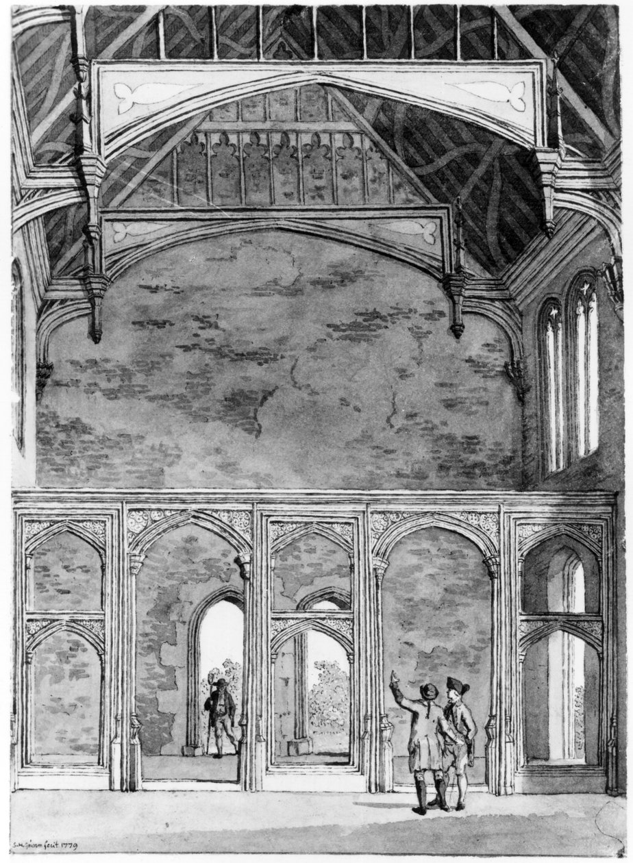 South West End of Great Hall at Eltham by Samuel Hieronymous Grimm