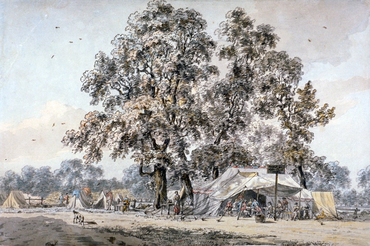 Army Camp in Hyde Park, London by Samuel Hieronymus Grimm