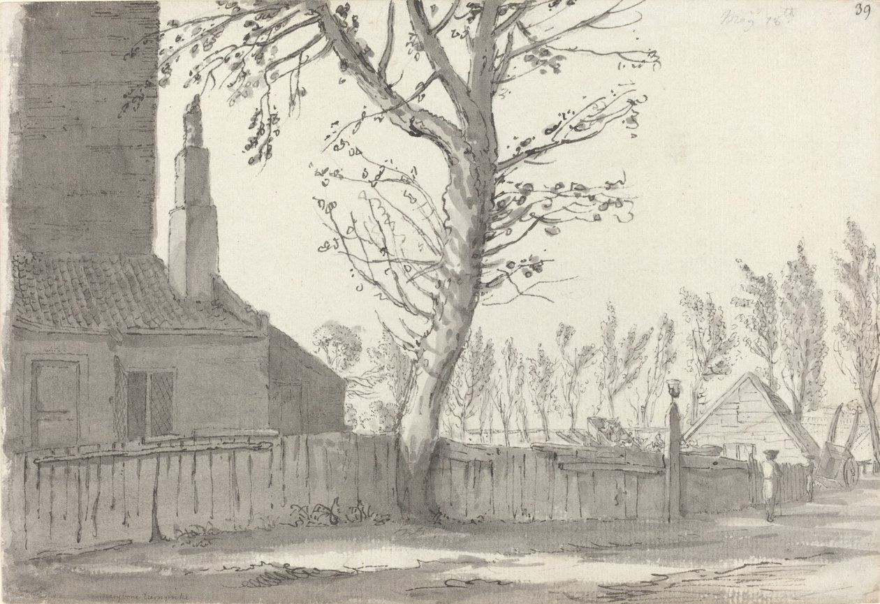 High Street at the Manor House, Marylebone by Samuel Hieronymus Grimm