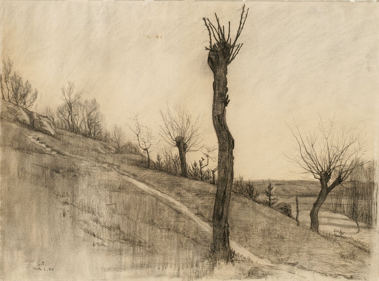 Late winter landscape by Samuel Isham
