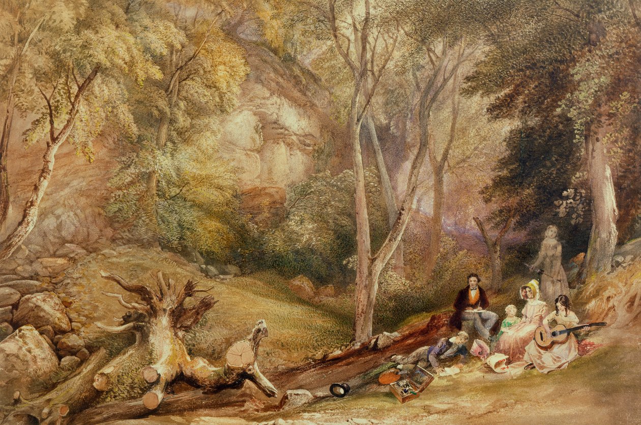 A Sketching Party in Leigh Woods, c. 1830 by Samuel Jackson