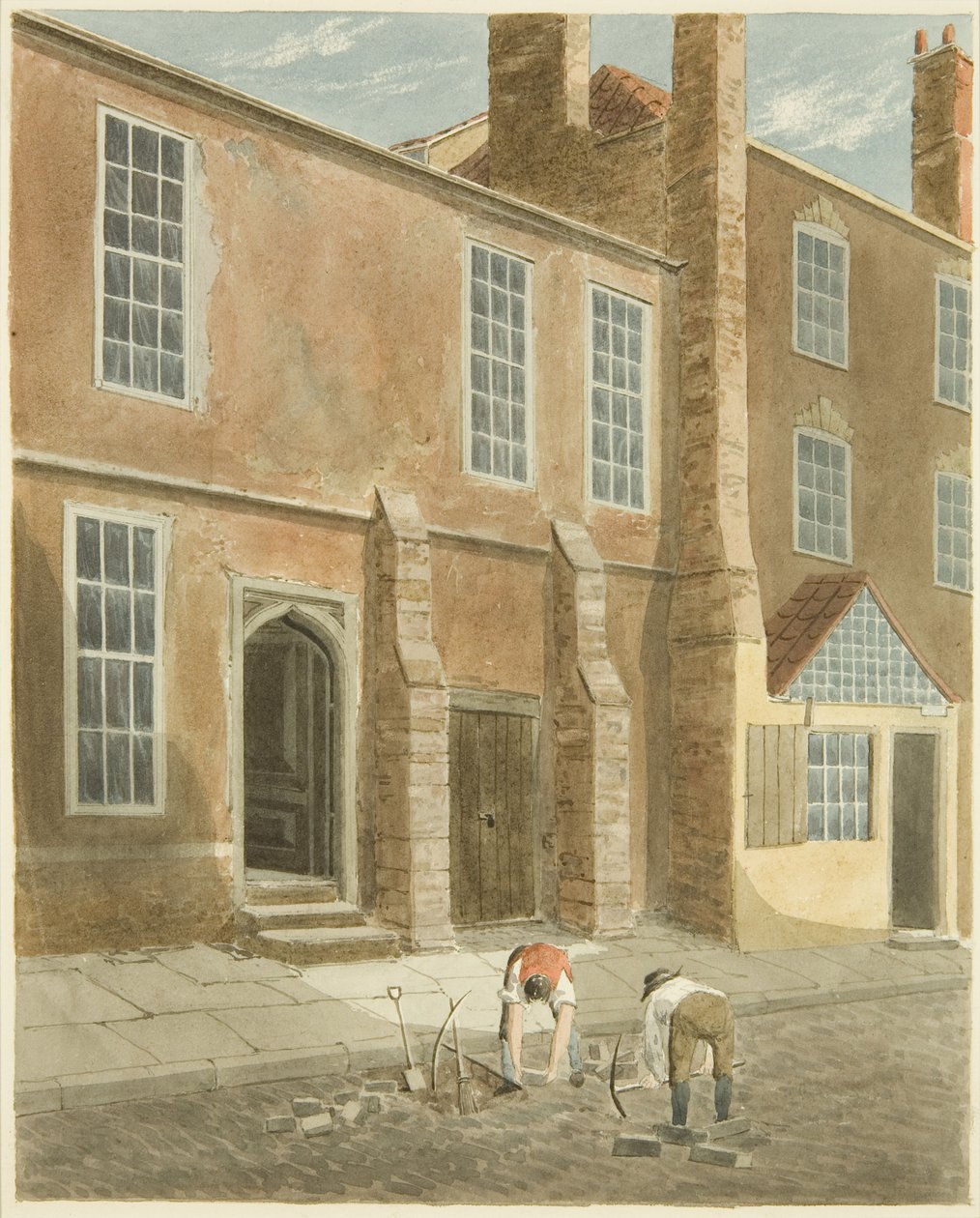 Remains of Bristol Castle on a house in Castle Green by Samuel Jackson