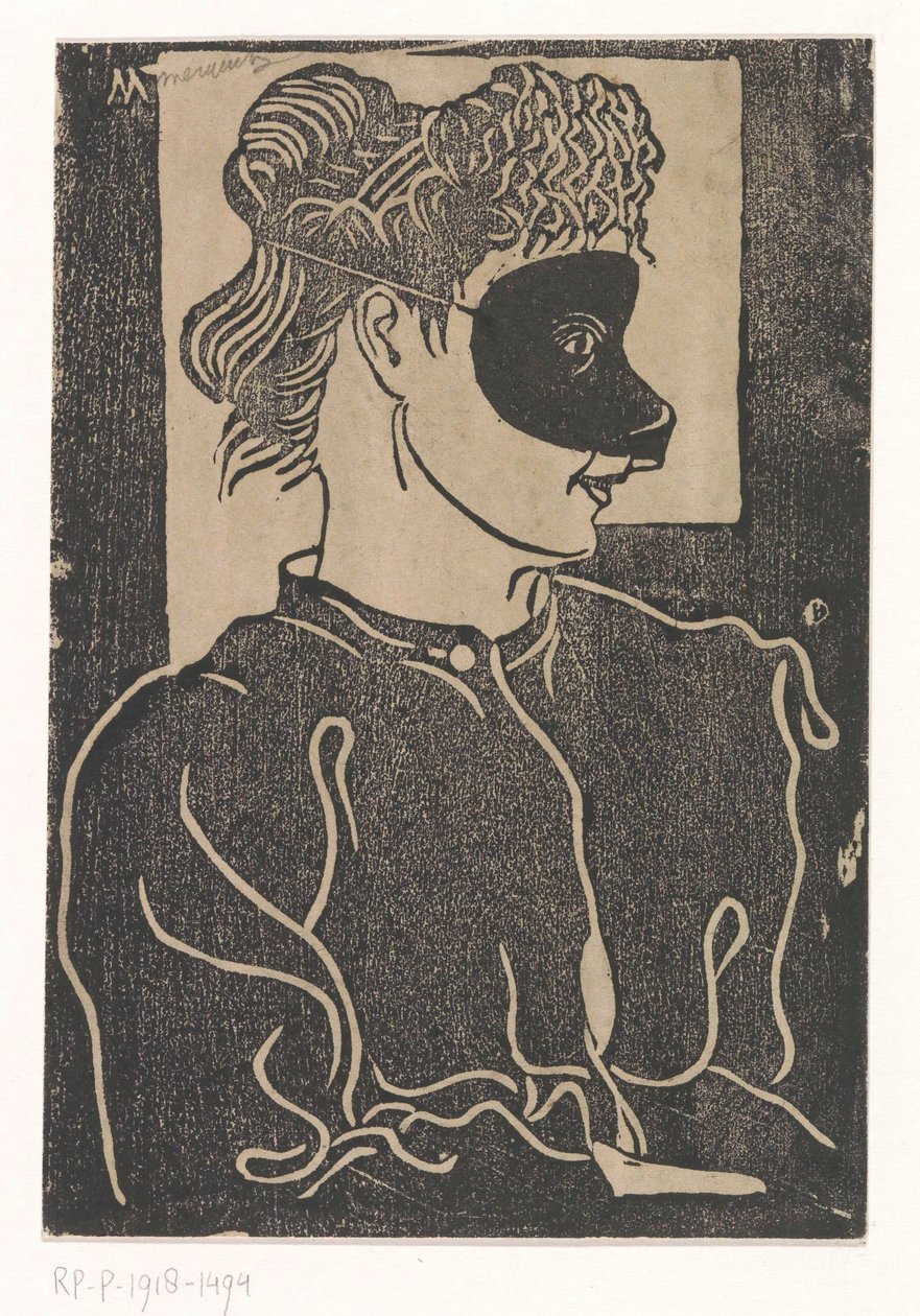 Masked Woman by Samuel Jessurun de Mesquita (signed by artist)