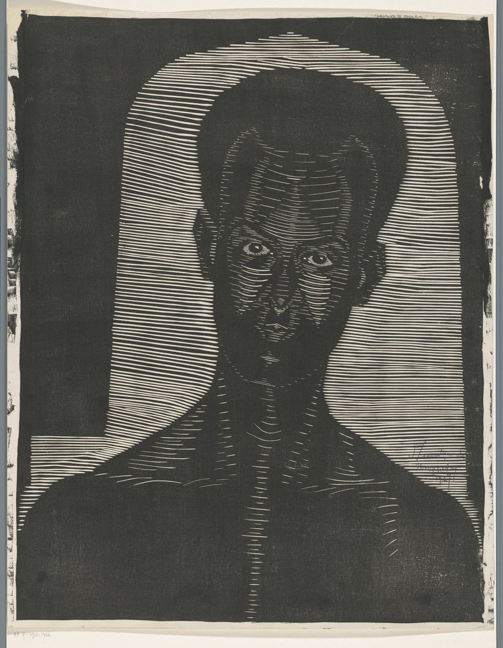 Portrait of an Unknown Man by Samuel Jessurun de Mesquita (signed by artist)