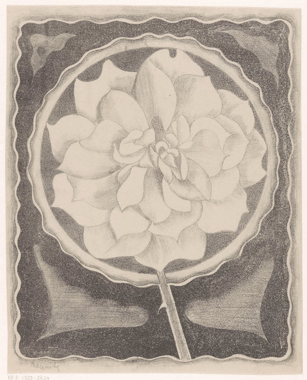 Rose by Samuel Jessurun de Mesquita (signed by artist)
