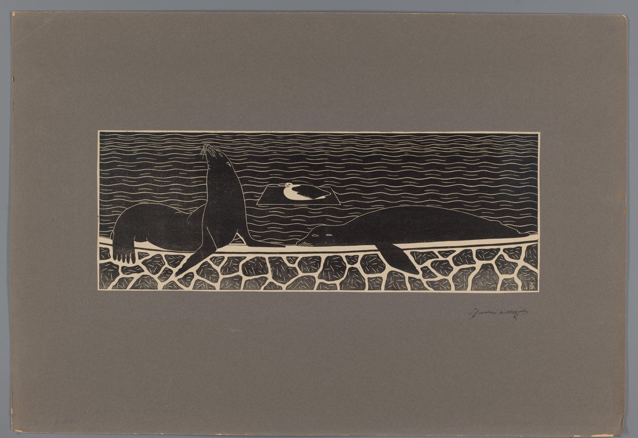 Sea Lions by Samuel Jessurun de Mesquita (signed by artist)
