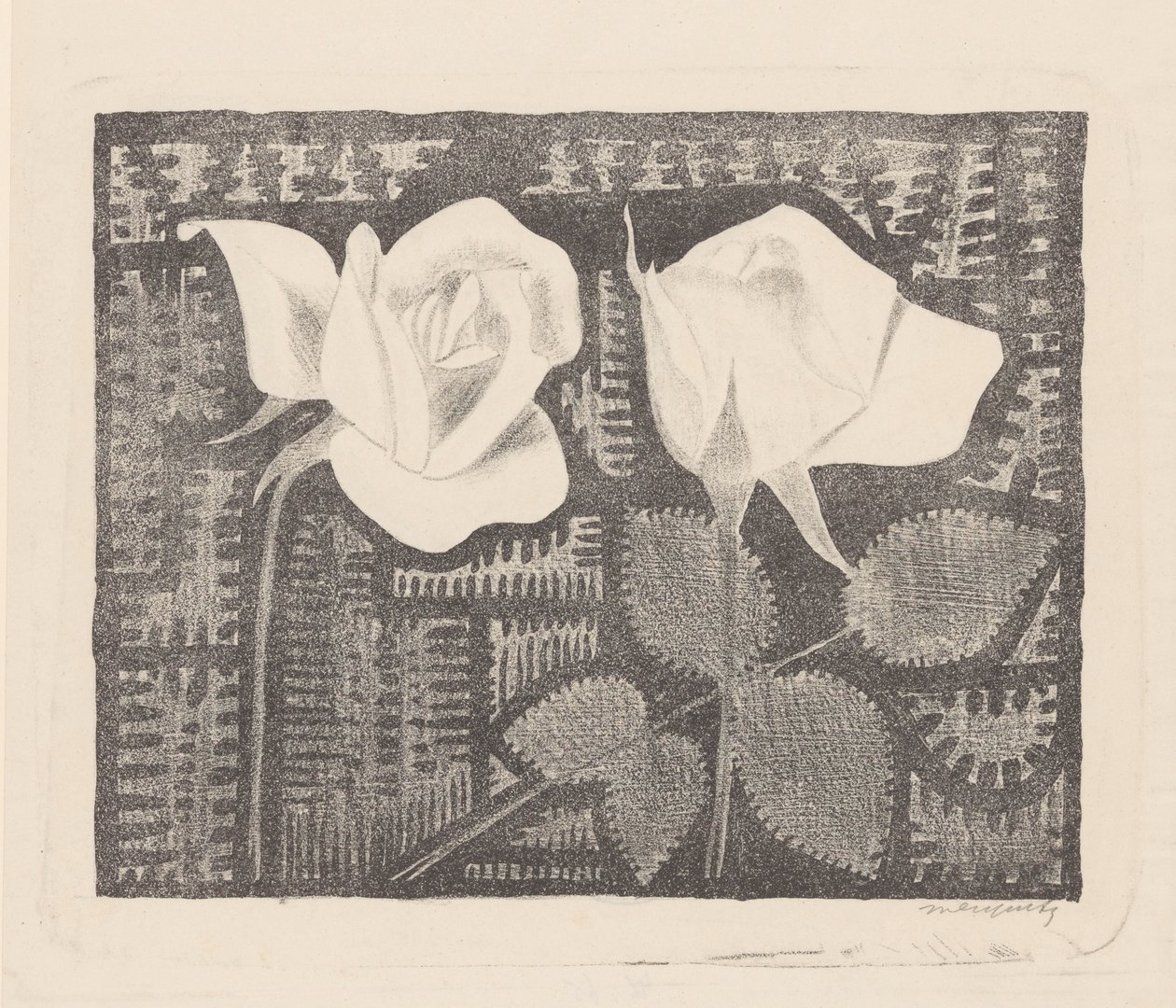Two Roses by Samuel Jessurun de Mesquita