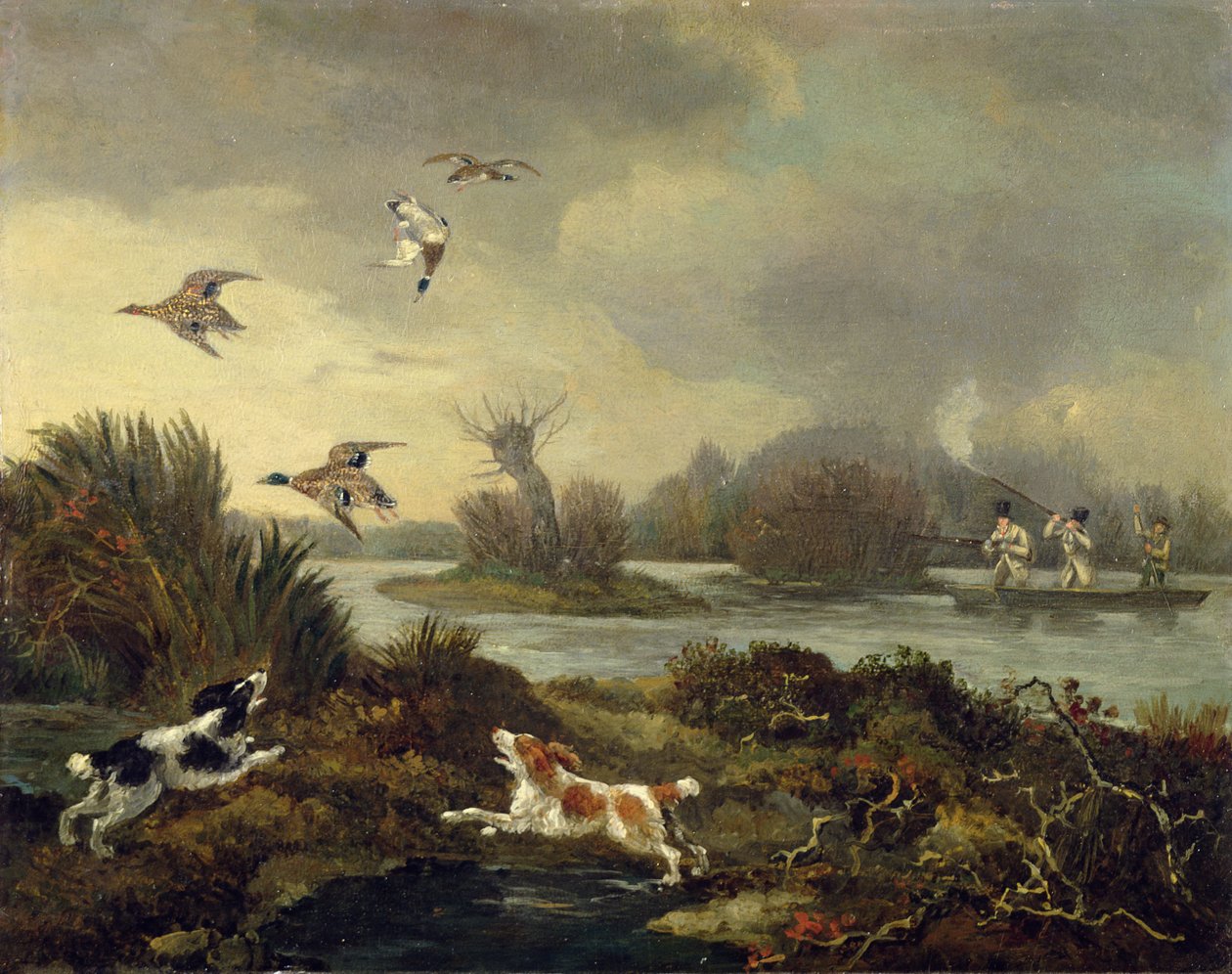 Duck Shooting, c.1820-45 by Samuel John Egbert Jones
