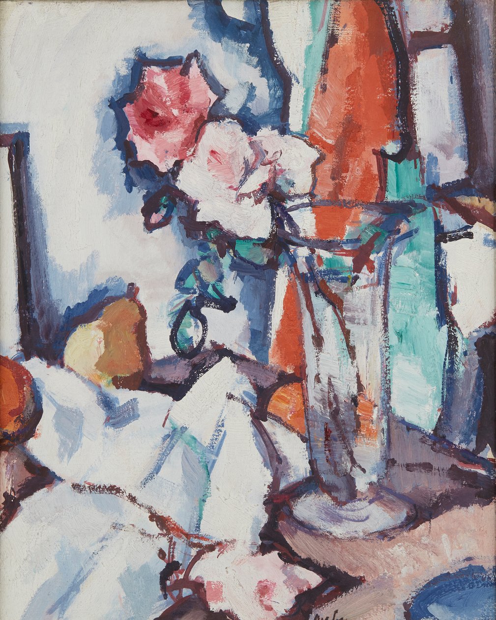 Still Life of Roses and Pear by Samuel John Peploe