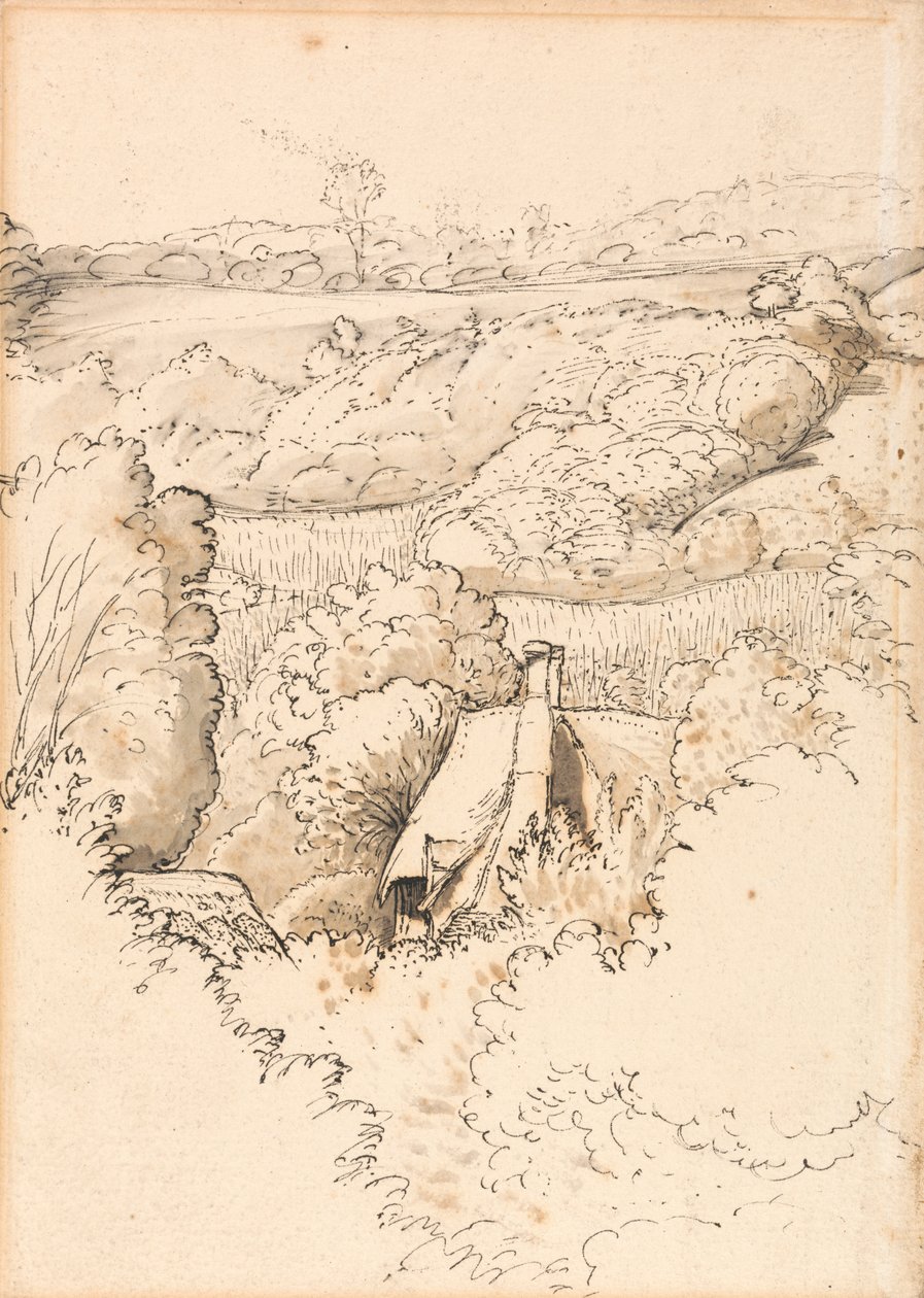 A Cottage among Trees, Shoreham by Samuel Palmer
