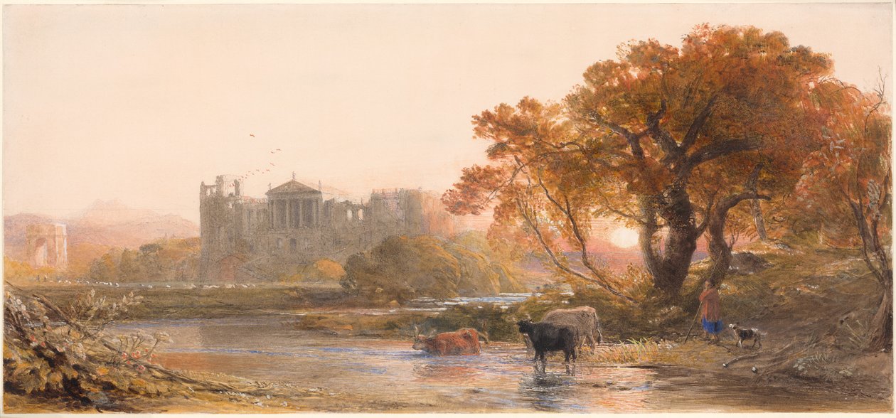 Evening in Italy—the Deserted Villa by Samuel Palmer