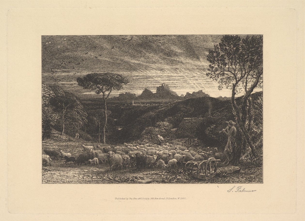 Opening the Fold, or Early Morning by Samuel Palmer