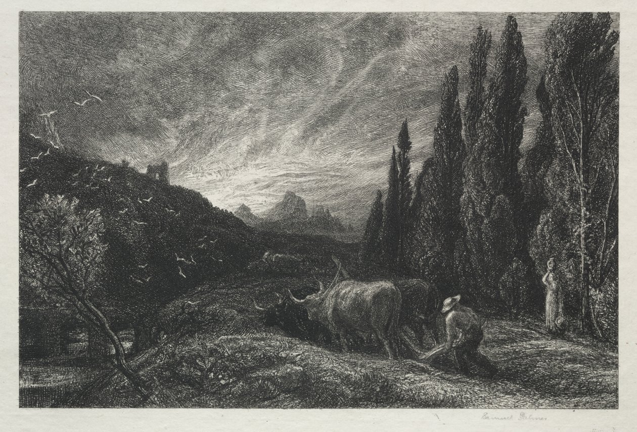 The Early Ploughman by Samuel Palmer