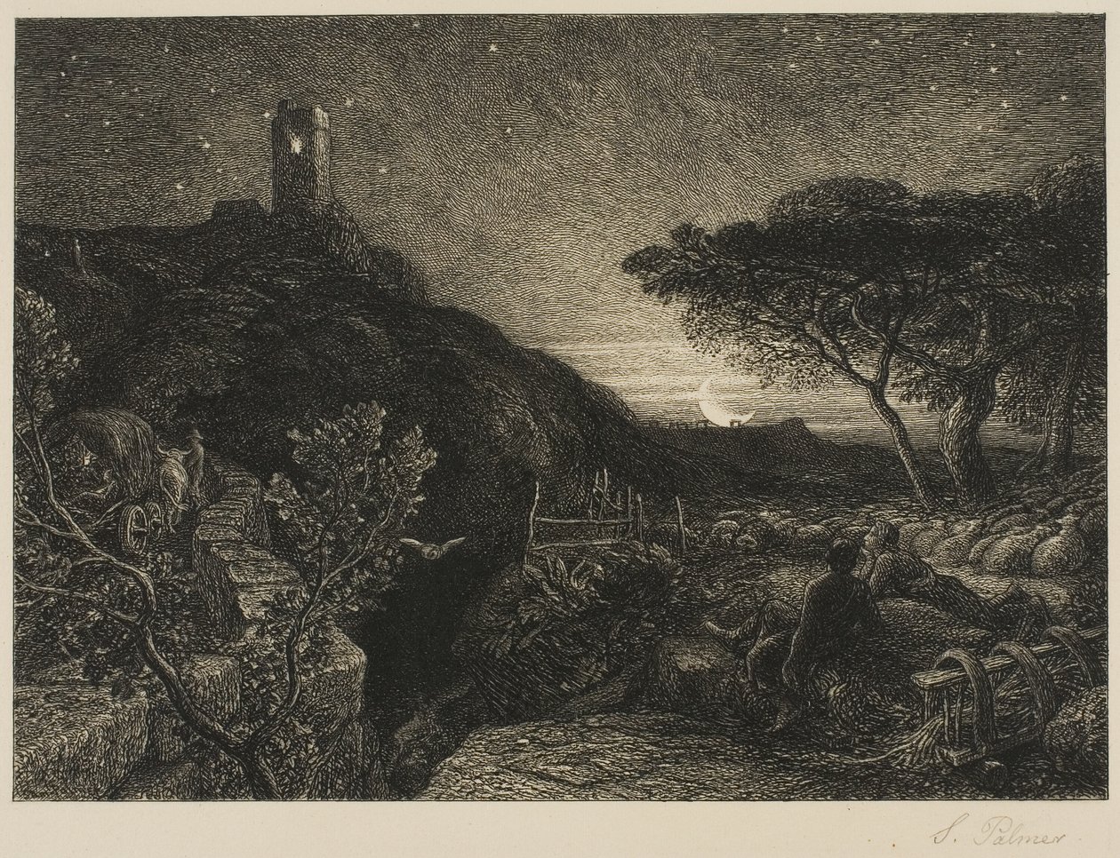 The Lonely Tower by Samuel Palmer