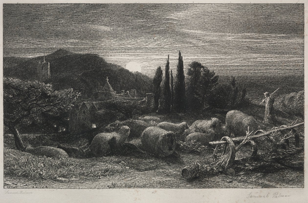 The Rising Moon by Samuel Palmer