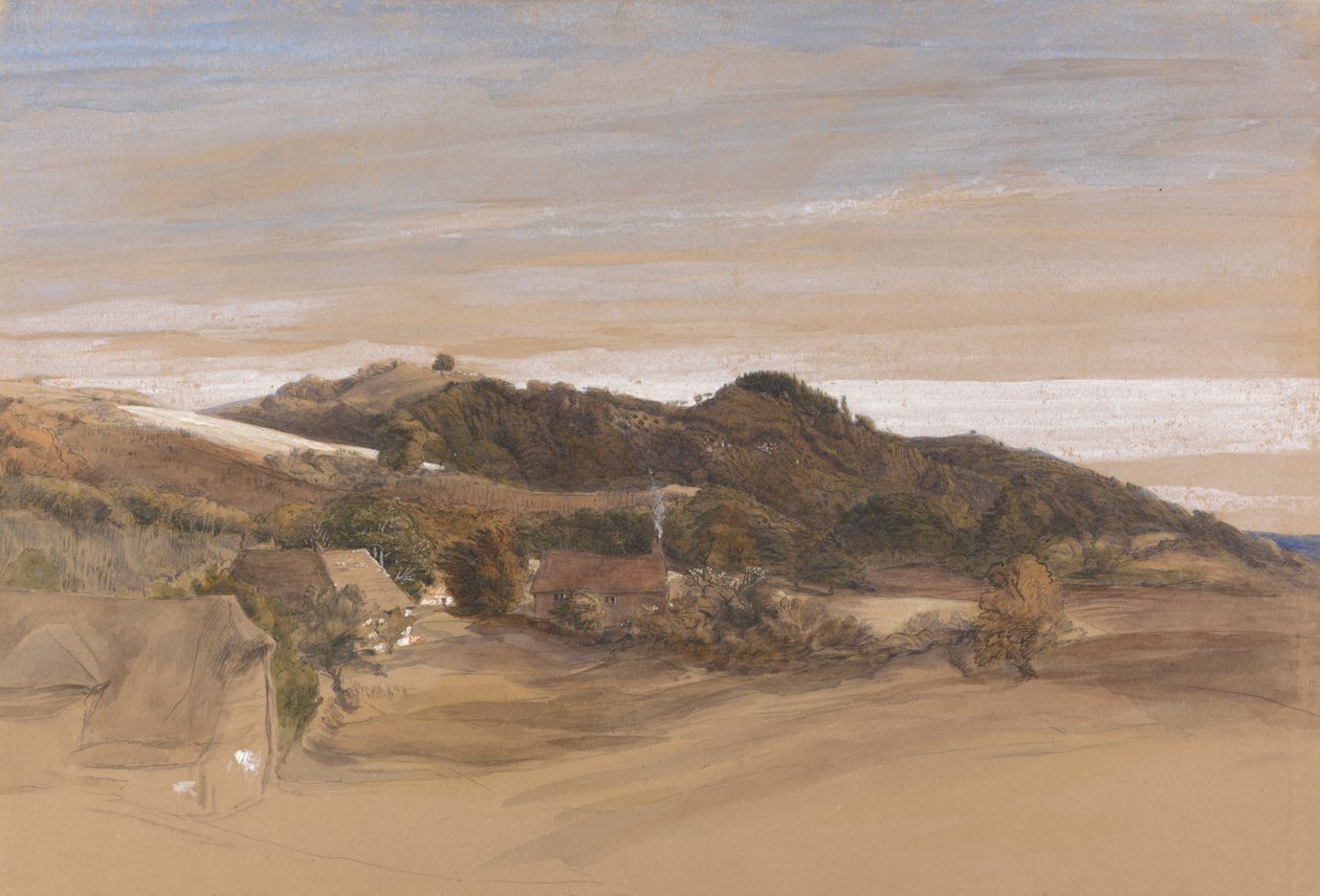 Underriver Hills, near Sevenoaks, Kent, from the Grounds of J. Herries, Esq. by Samuel Palmer