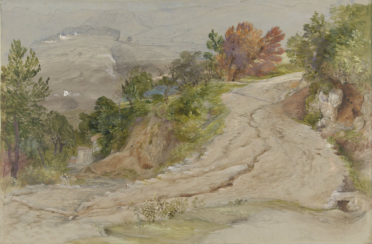 Road in an Italian Mountain Landscape by Samuel Palmer