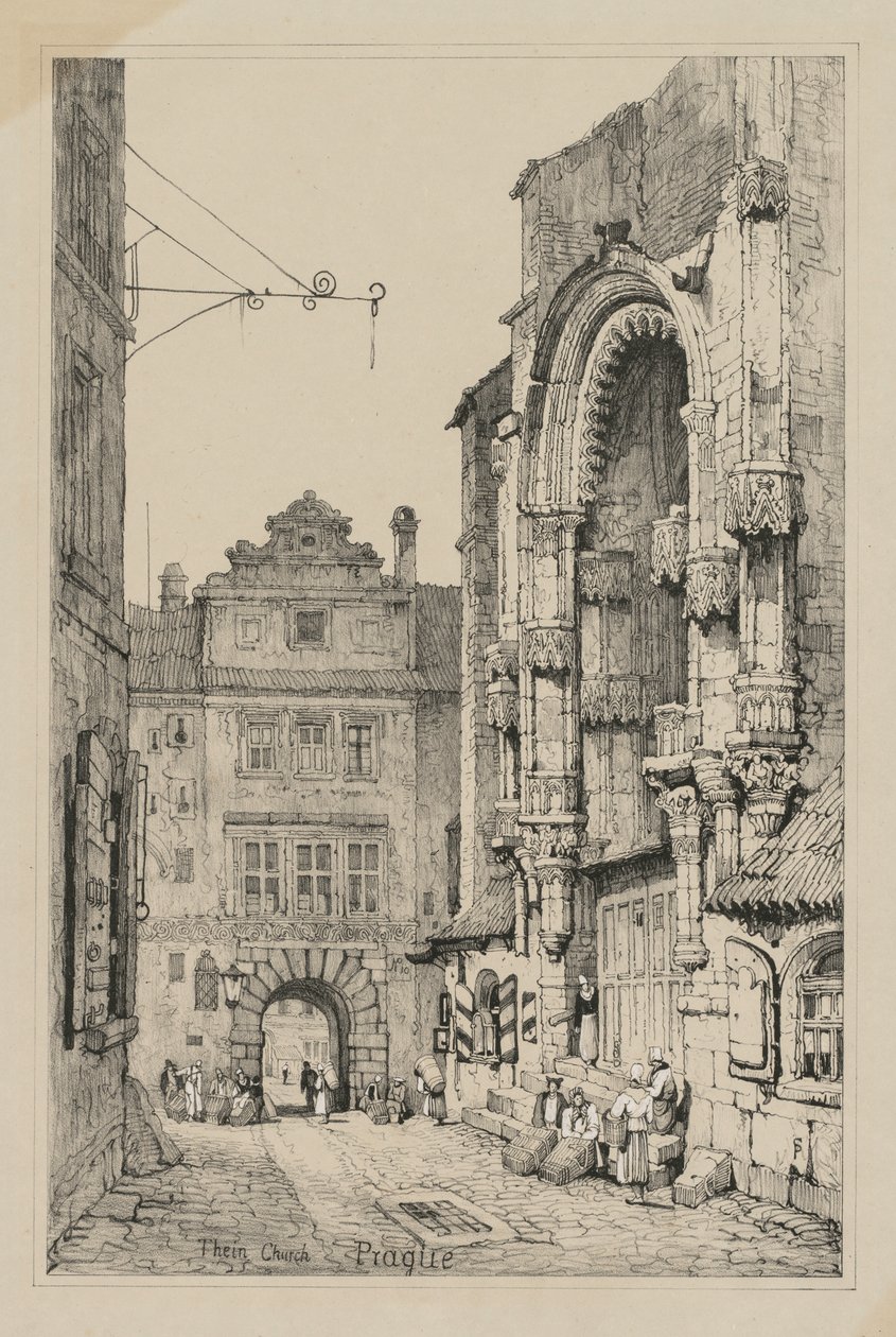 Facsimiles of Sketches Made in Flanders and Germany: Thein Church, Prague by Samuel Prout