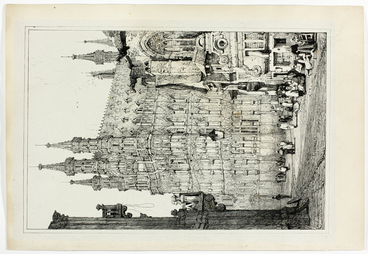 Hotel de Ville, Louvain by Samuel Prout