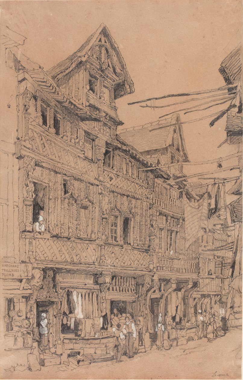 Old Street in Lisieux, c.1820 by Samuel Prout