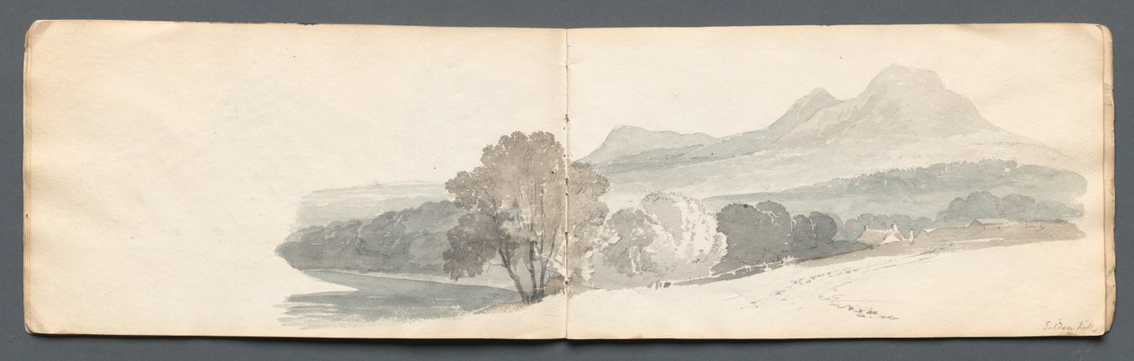 Sketchbook: Eildon Hills by Samuel Prout