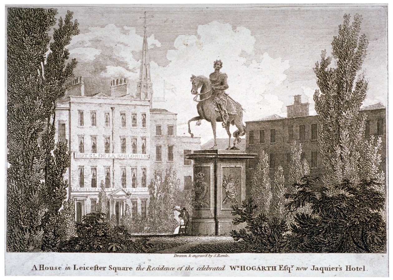 Leicester Square, Westminster, London, c1805 by Samuel Rawle