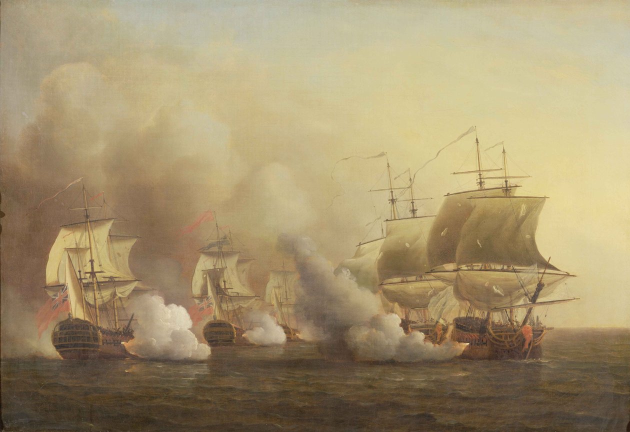 Action Off the Cape of Good Hope, March 9th, 1757 by Samuel Scott