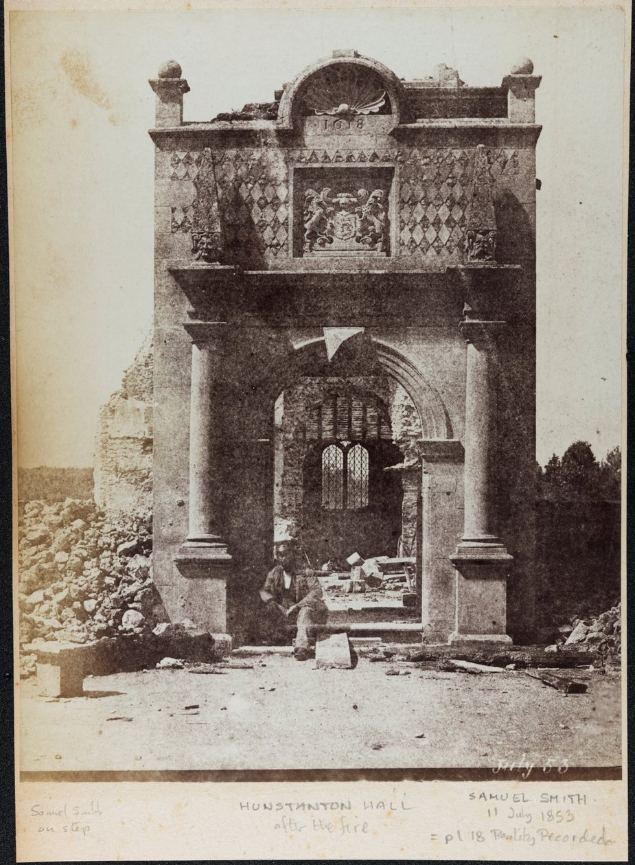 Samuel Smith Sitting in Front of the Ruined Hunstanton Hall