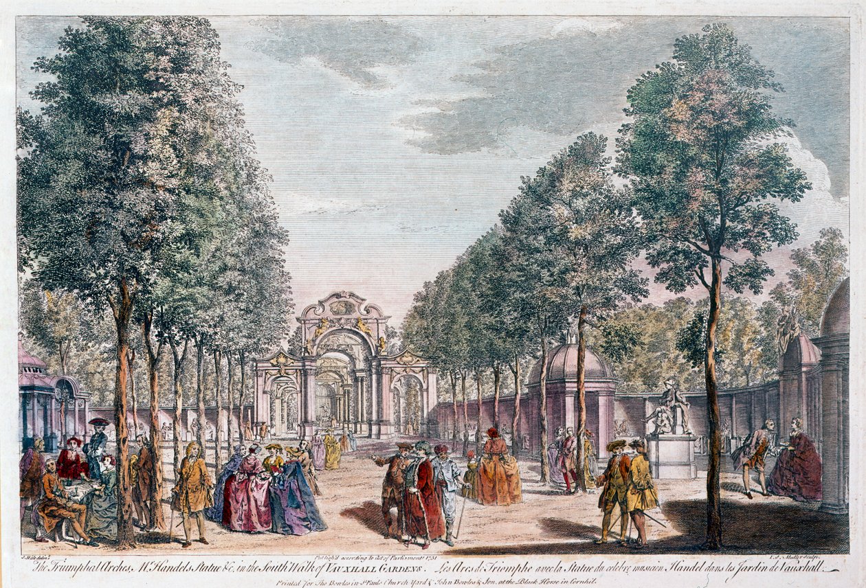 Vauxhall Gardens (engraved by John Miller a.k.a. Johann Sebastian Müller) by Samuel Wale