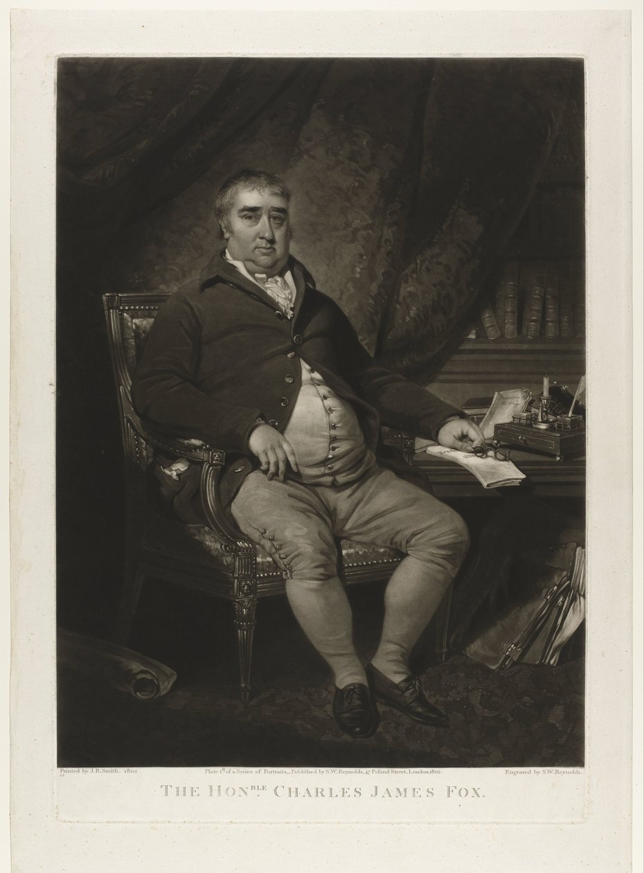 Portrait of Charles James Fox by Samuel William Reynolds (I)