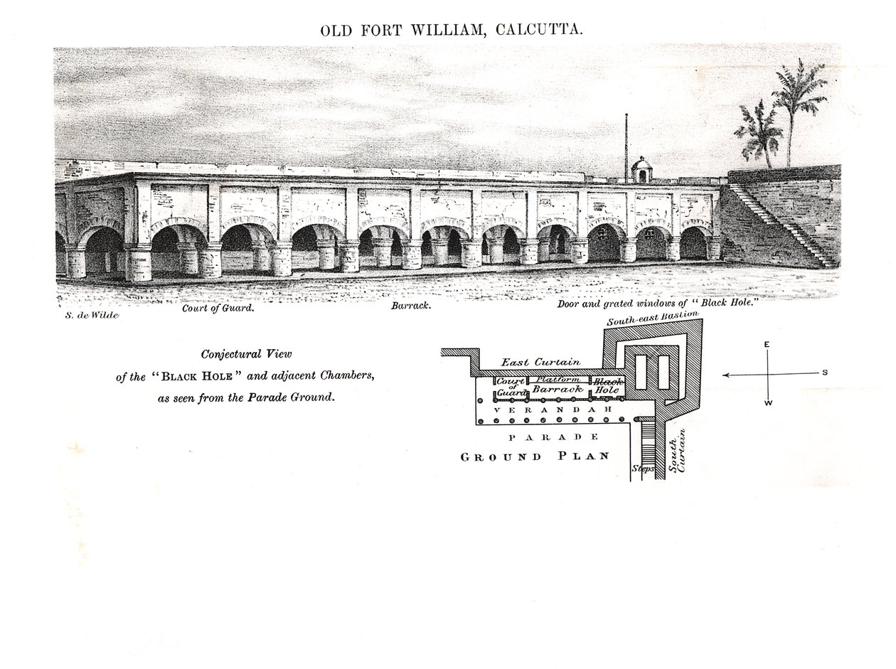 Old Fort William, Calcutta, with a Conjectural View of the 