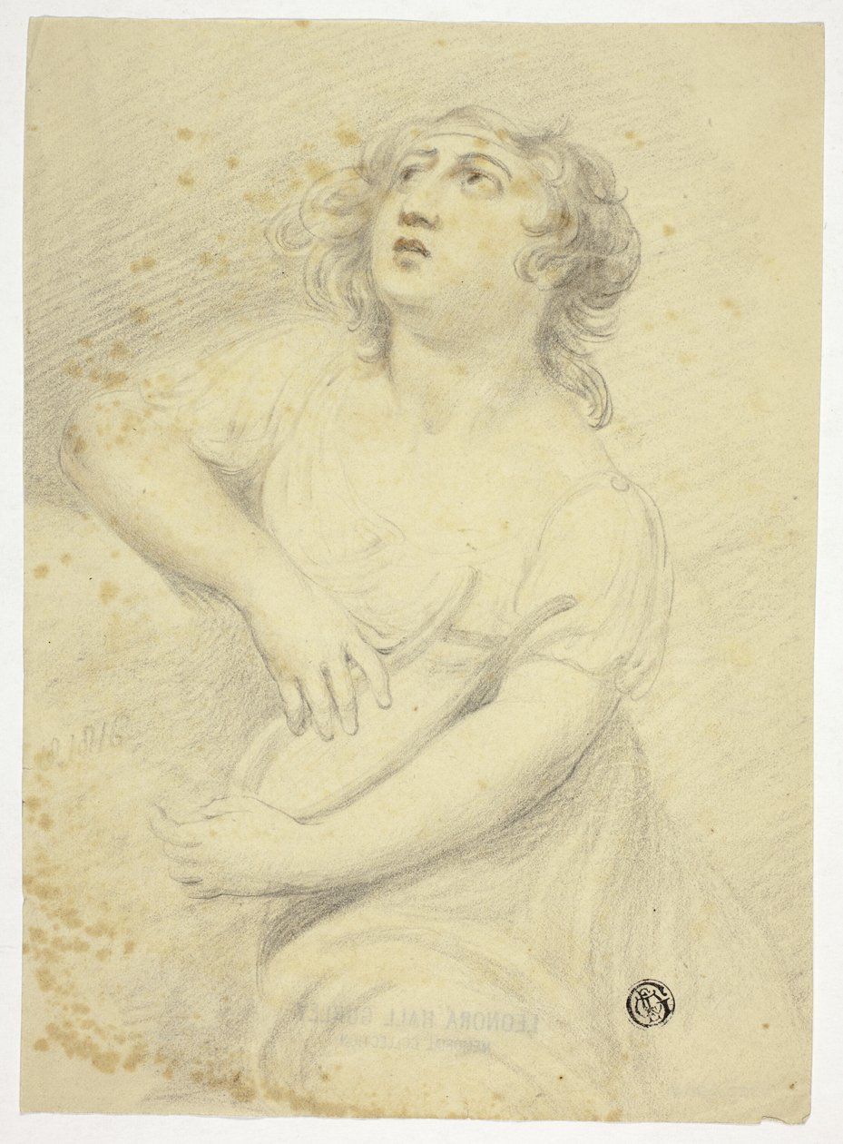 Woman with Lyre by Samuel de Wilde