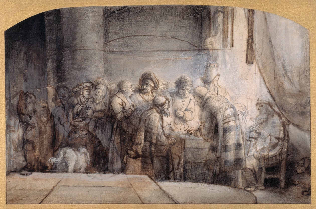 Judas receiving the thirty pieces of silver by Samuel van Hoogstraten