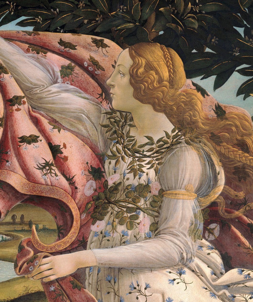 Birth of Venus (detail) by Sandro Botticelli