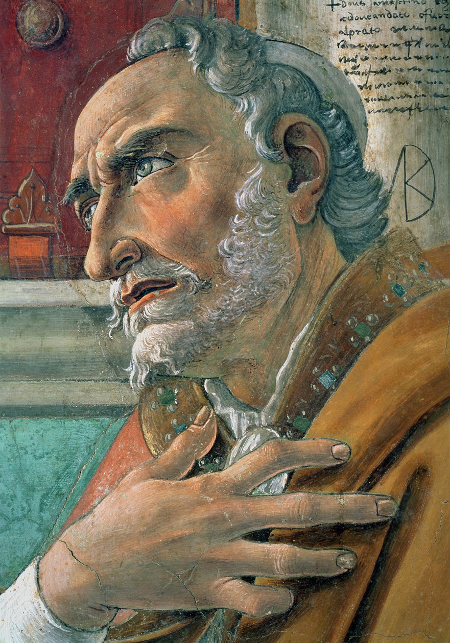 (Detail) St. Augustine in His Study, 1480 by Sandro Botticelli