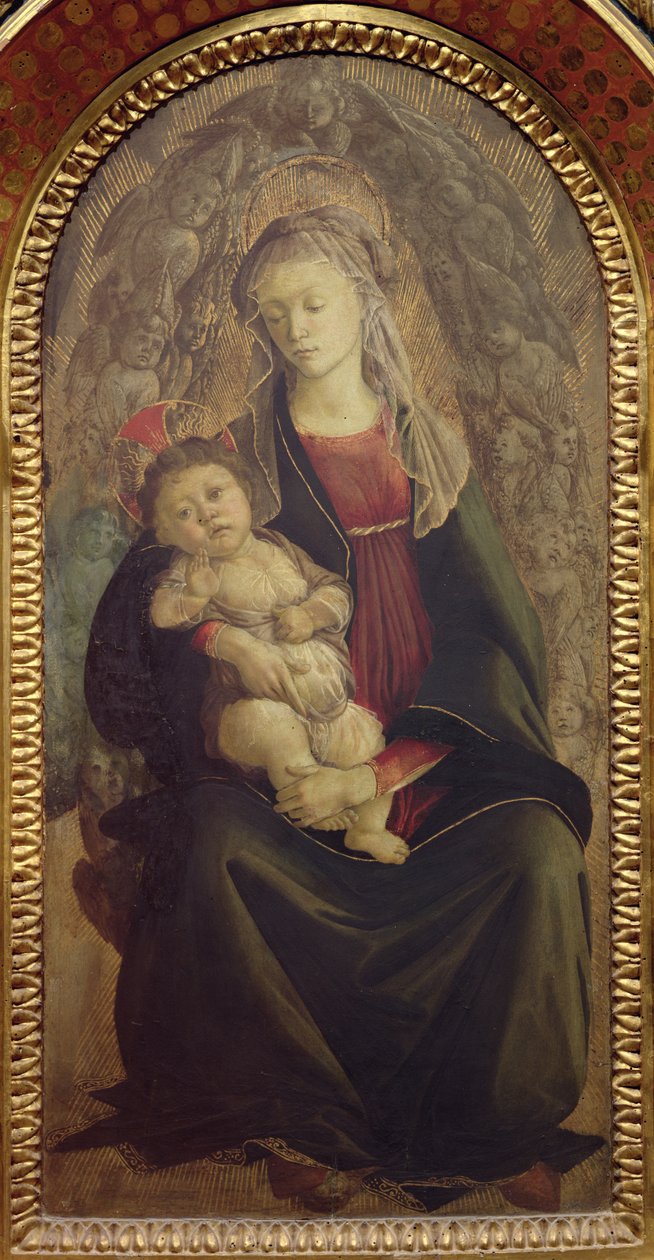 Madonna and Child in Glory (detail) by Sandro Botticelli