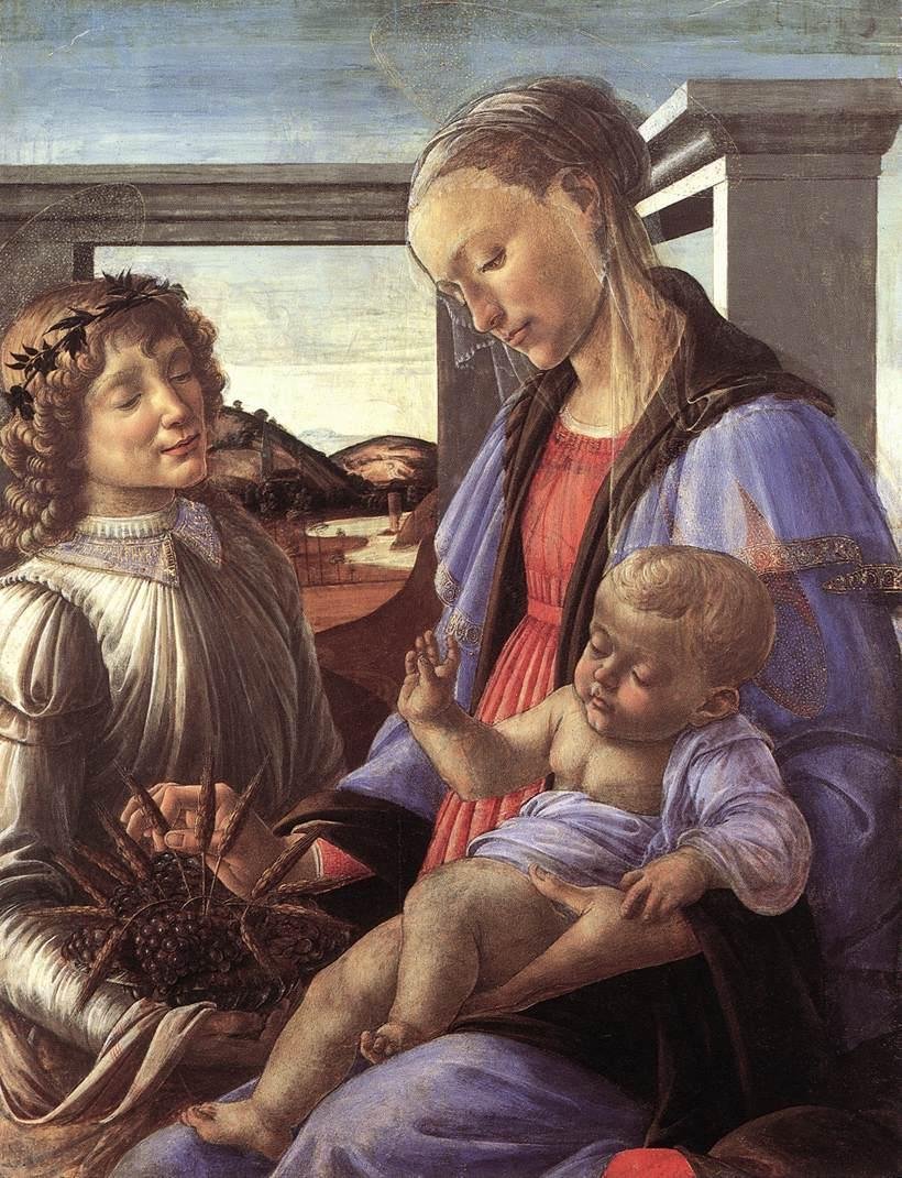 Madonna and Child with an Angel by Sandro Botticelli