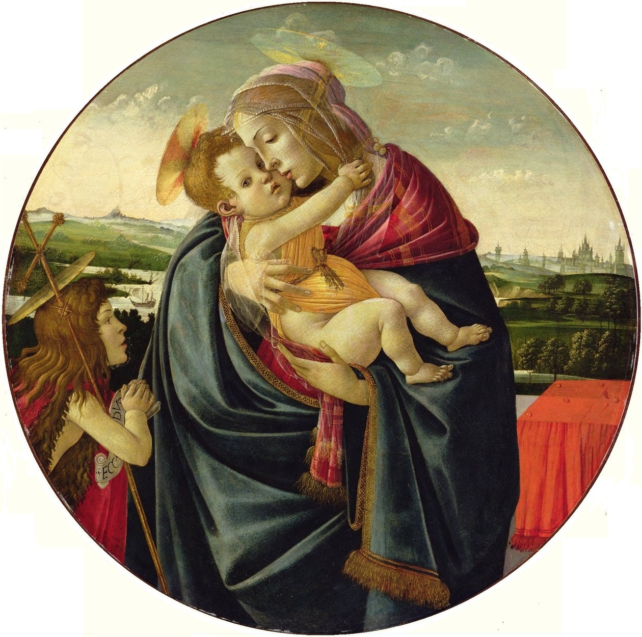Madonna with Child and Saint John the Baptist by Sandro Botticelli