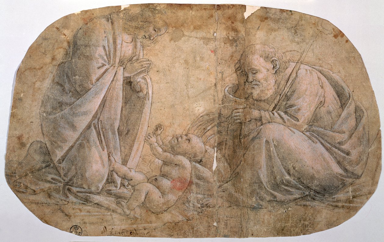 Study for the Adoration of the Child by Sandro Botticelli