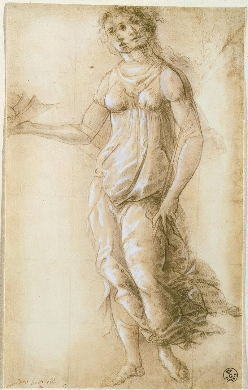 Female Allegorical Figure by Sandro Botticelli