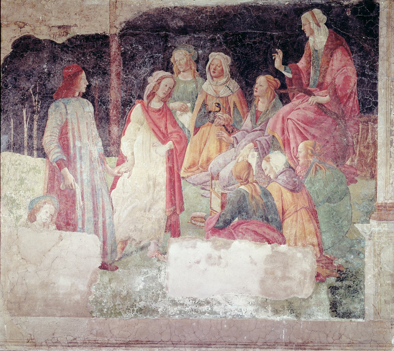 Young Man Greeted by Seven Liberal Arts, from the Villa Lemmi by Sandro Botticelli
