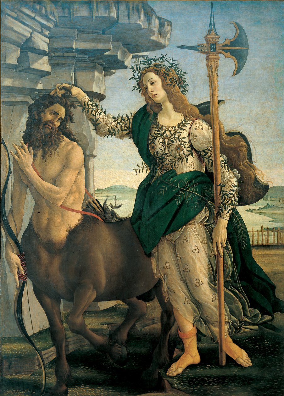 Pallas (Athena or Minerva) and the Centaur by Sandro Botticelli