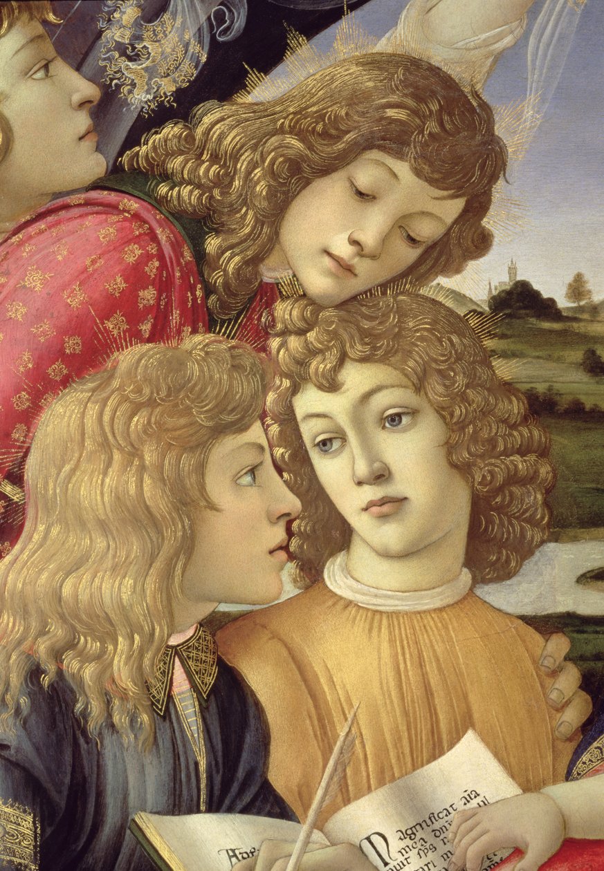 The Madonna of the Magnificat, Detail of Three Boys by Sandro Botticelli