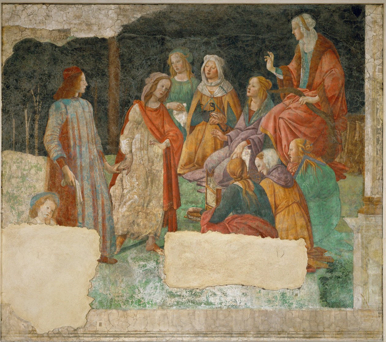 A Young Man Before the Assembly of the Liberal Arts by Sandro (1444/5-1510) Botticelli