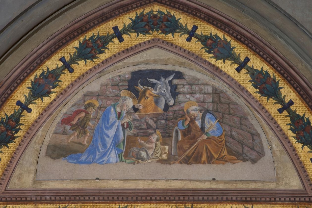 Birth of Christ with the Approaching John the Baptist by Sandro Botticelli