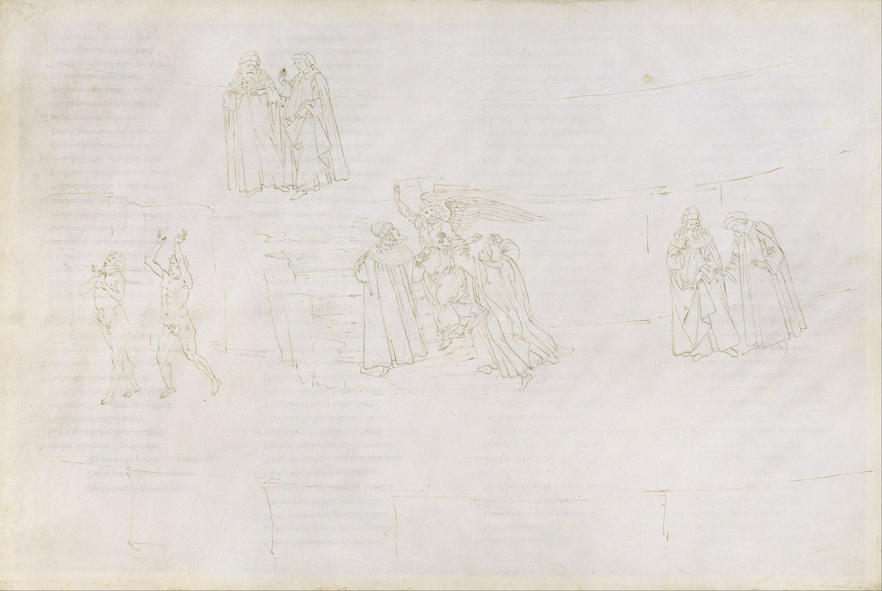 Illustration to the Divine Comedy by Dante Alighieri Purgatorio 17 by Sandro Botticelli